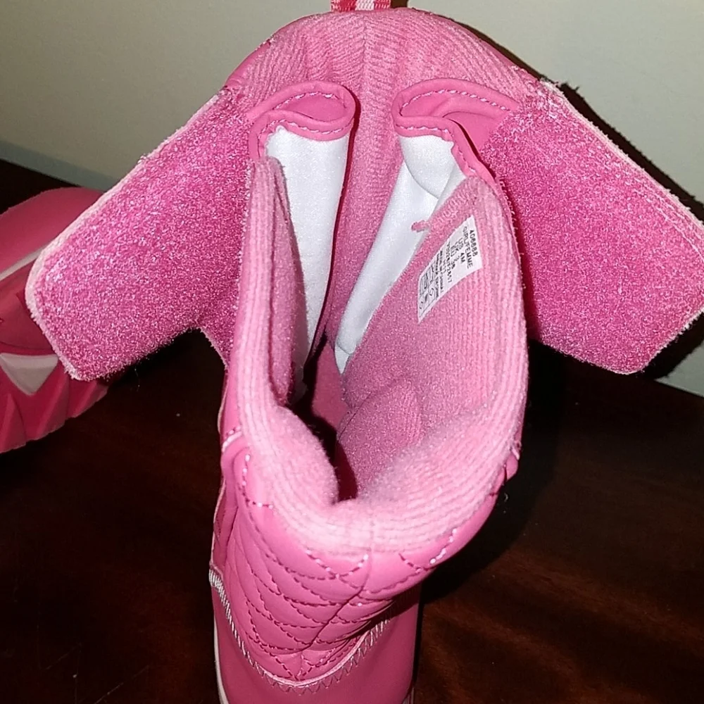 Lands' End Girl's Pink Snow Flurry Boots(KB1)